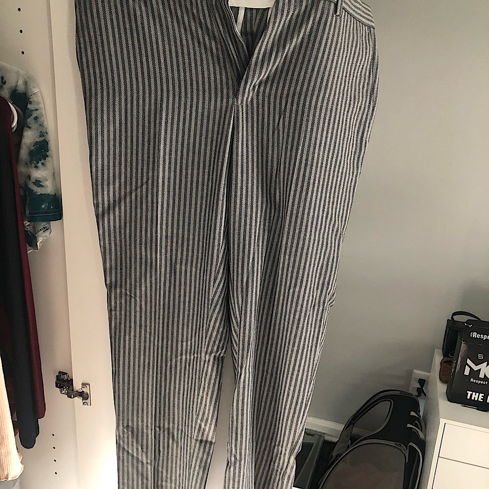 Striped River Island pants. Skinny fit.